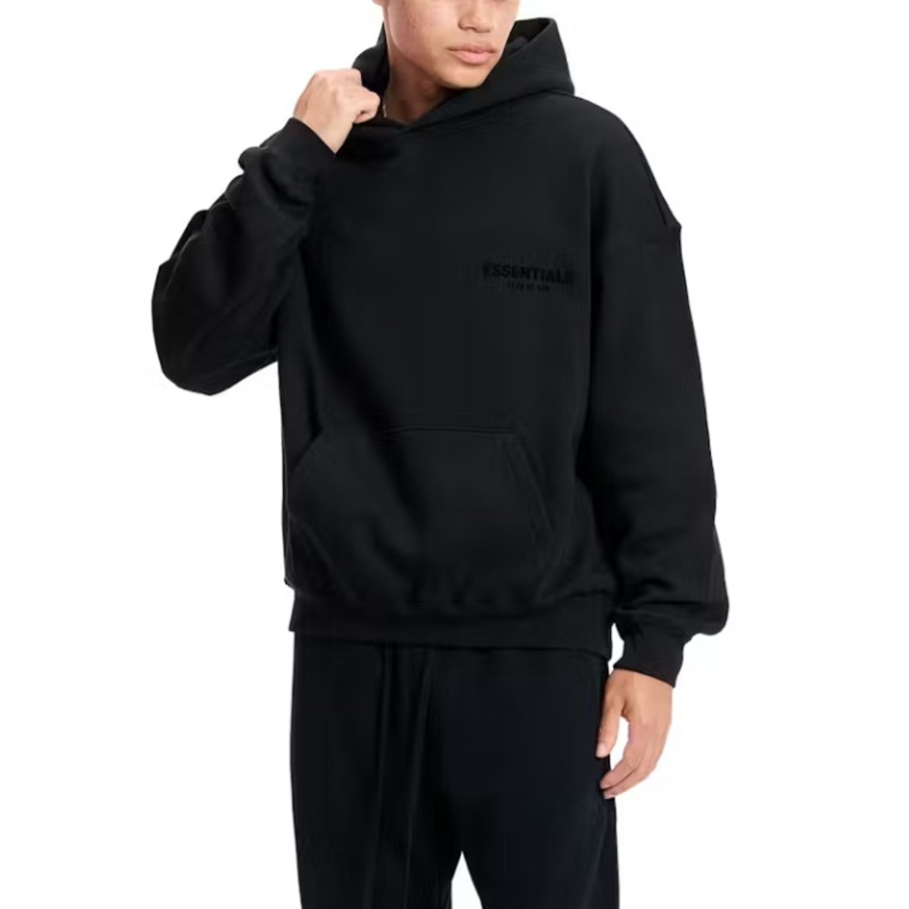 NWT Essentials Black Stretch Limo Sweatshirt
